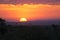 Breathtaking sunset in Masai Mara National Park in Kenya, Africa