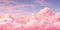 Breathtaking sunset with a sky painted in soft pink hues. AI generative