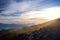 Breathtaking sunset view from the Mauna Kea, a dormant volcano on the island of Hawaii