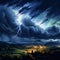 Breathtaking Thunderstorm Engulfing the Sky