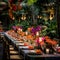 Breathtaking Tropical Paradise Dining Setup