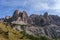 Breathtaking view of the extraordinary stone formations in the Dolomites in South Tyrol, Italy