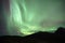 Breathtaking view of green polar lights