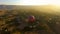 Breathtaking view of hot air balloon landing at Halidzor village, recreation