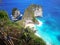 Breathtaking view of the Kelingking Beach, Nusa Penida, Bali