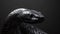 breathtaking view of a menacing black cobra snake in a striking closeup, reptile wonders