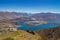 Breathtaking view over lake Wanaka - Roys Peak in New Zealand