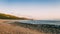 Breathtaking view of Polvoeira beach in Alcobaca on a sunny summer day, Portugal