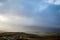 Breathtaking view of rain clouds seen over Quiraing, Isle of Skye