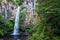 Breathtaking view of Salto de la Princesa waterfall and lush green vegetation in Chile