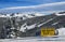 Breathtaking view on the snowy peaks at the Vail Mountain Ski Resort