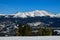 Breathtaking view to Breckenridge Resort peak, Colorado.