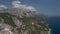 Breathtaking views from the heights of the Croatian coast in the Makarska Riviera. Aerial view of the road, mountains