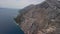 Breathtaking views from the heights of the Croatian coast in the region of Central Dalmatia. Aerial view of the road