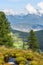 Breathtaking views on the summer journey to the top of the Hochoetz mountain, a ski resort in winter. Austria, Europe