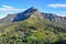 Breathtaking vista of the mountainous landscape in Cape Town, Cape Province, South Africa