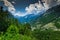 Breathtaking vista over Julian Alps in Slovenia