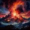 Breathtaking Volcanic Eruption in 'Magma Pulse' Art Style