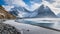 Breathtaking Vray Tracing- Mystical Icy Beach With Majestic Mountains