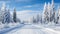 Breathtaking winter landscape of switzerland serpentine road, popular travel destination in europe