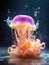 Breathtakingly vibrant jellyfish dance gracefully underwater