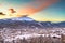 Breckenridge, Colorado, USA ski resort town skyline in winter