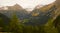 Bregaglia valley landscape scene from Malejo pass , Alps Switzerland Swiss