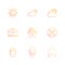 breifcase , industry , upload , download , home , ecology , sun