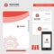 Breifcase setting Business Logo, File Cover Visiting Card and Mobile App Design. Vector Illustration