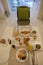Brekafast table, luxury breakfast buffet table, fruit and egs on table