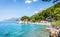 Brela beach scenery in Croatia