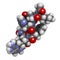 Bremelanotide female sexual dysfunction drug molecule (investigational).  Atoms are represented as spheres with conventional color