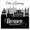 Bremen - City in Germany. Detailed architecture. Trendy vector illustration.