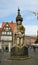 Bremen, Germany - 07/23/2015 - Sculpture of the Bremen Roland on the main market square in the city center, medieval statue with