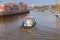 Bremen. River tugboat on the river Weser.