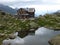 Bremer hut at Stubai high-altitude hiking trail, lap 7 in Tyrol, Austria