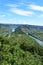 Bremm, Germany - 08 20 2020: view from Calmont to the Mosel curve below