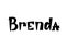 Brenda. Woman`s name. Hand drawn lettering