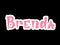 Brenda. Woman`s name. Hand drawn lettering