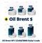 Brent crude oil prices infographics WTI Dubai crude