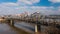 Brent Spence Bridge Undergoing Repairs + Skyline - Ohio River - Cincinnati, Ohio and Covington, Kentucky