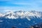 Brenta Dolomites in winter view from the Altopiano della Lessinia - Trentino Alto Adige Italy