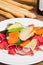 Bresaola with vegetables