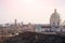 Brescia city landscape and the cathedral dome on the right