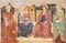 Brescia - The fresco of breast-feeding of Bandona and the saints women in church Chiesa di San Francesco d`Assisi
