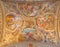 BRESCIA, ITALY, 2016: The ceiling frescoes from life of Moses in church Chiesa di Santa Maria del Carmine