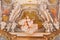 BRESCIA, ITALY, 2016: The fresco of cardinal virtue of Faith in Chiesa di Santa Maria della Carita