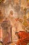 BRESCIA, ITALY, 2016: The painting Christ on the throne from main altar of church Chiesa di Christo Re by Vittorio Trainini