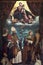 BRESCIA, ITALY, 2016: The painting of Madonna among the saitns in church Chiesa di San Giovanni Evangelista
