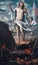 BRESCIA, ITALY, 2016: The Resurrection of Jesus in church Chiesa di San Faustino e Giovita by Romanino